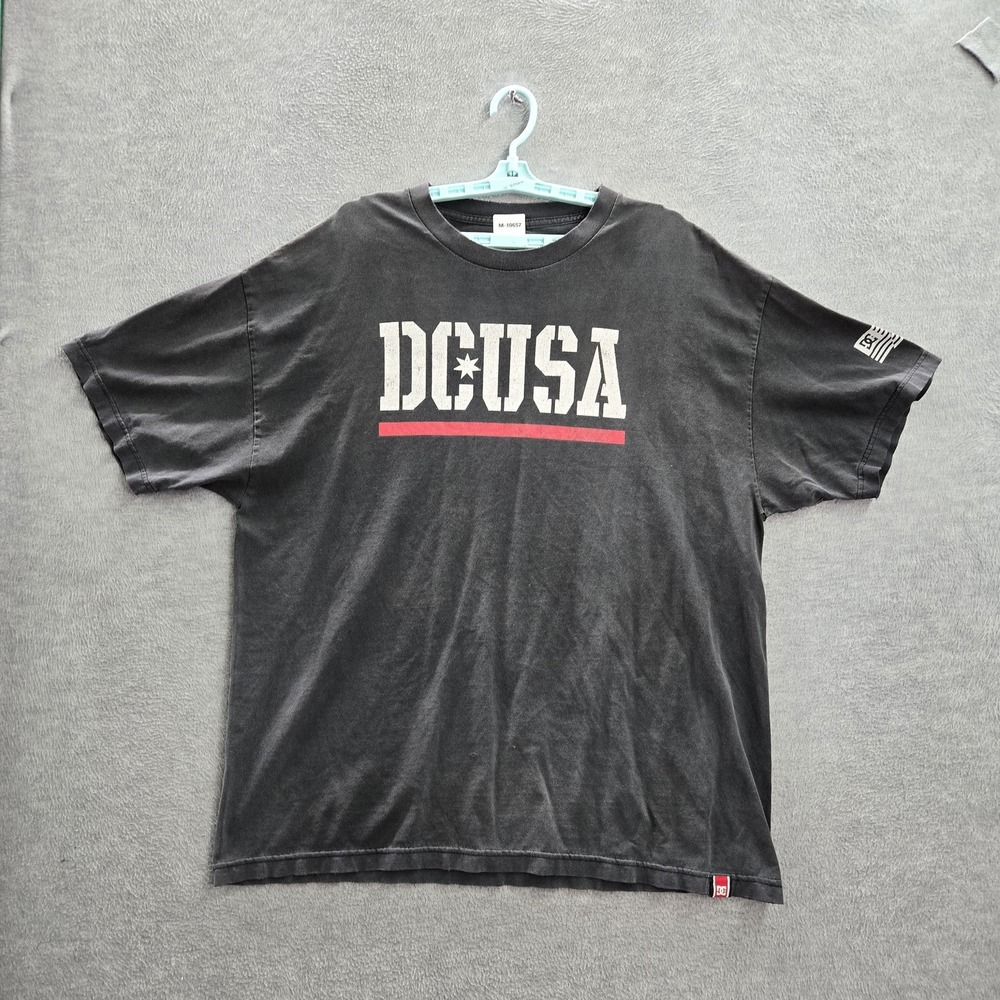 DC Shoes Men Shirt 2XL Gray USA Dyrdek Graphic Tee Logo Short Sleeve READ